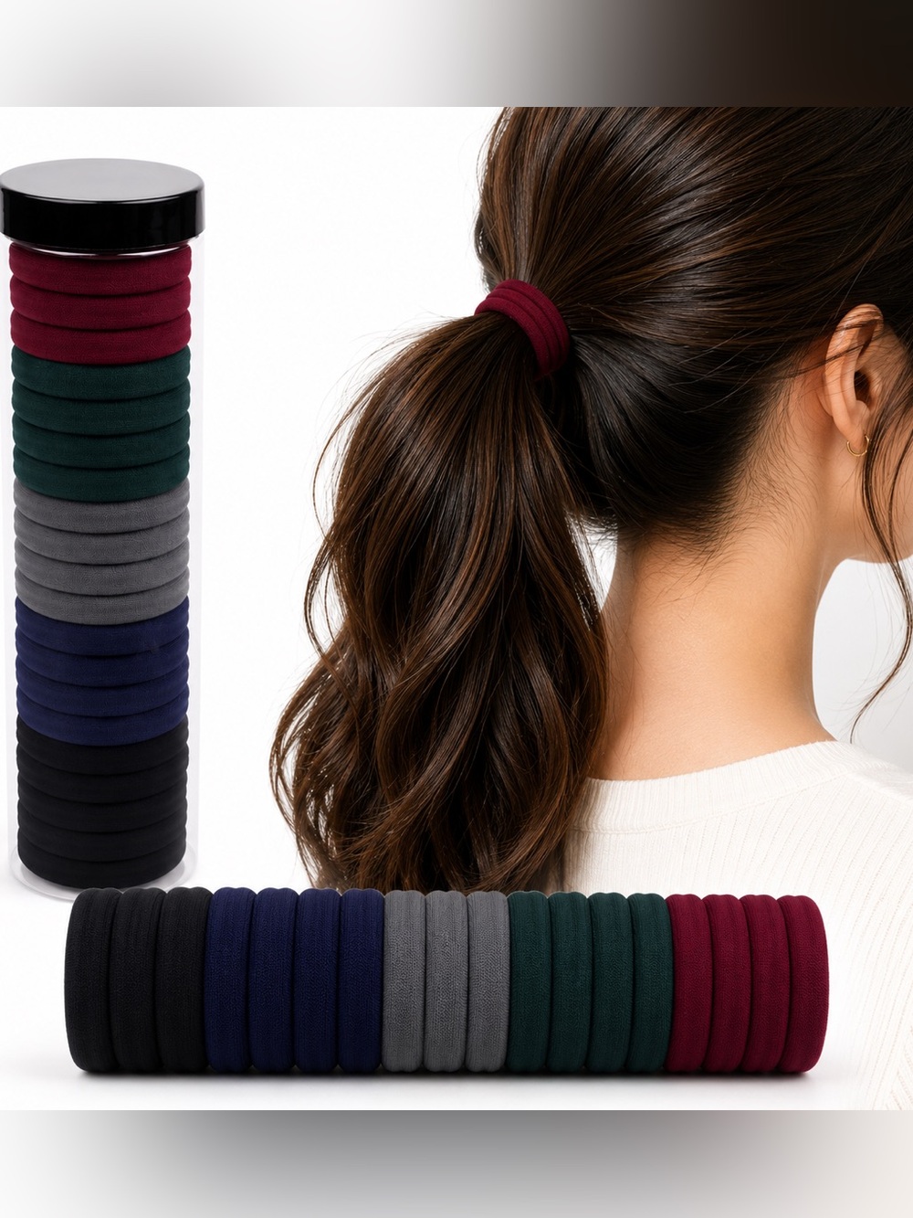 Multipack Velvet Hair Ties - Assorted Colors